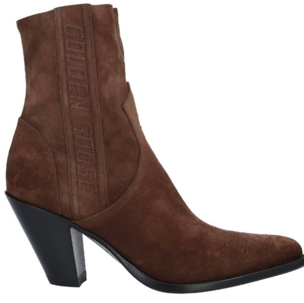 Golden Goose Limited Series Suede Leather Pointed Toe Cowboy Brown Boots… - Picture 6 of 10